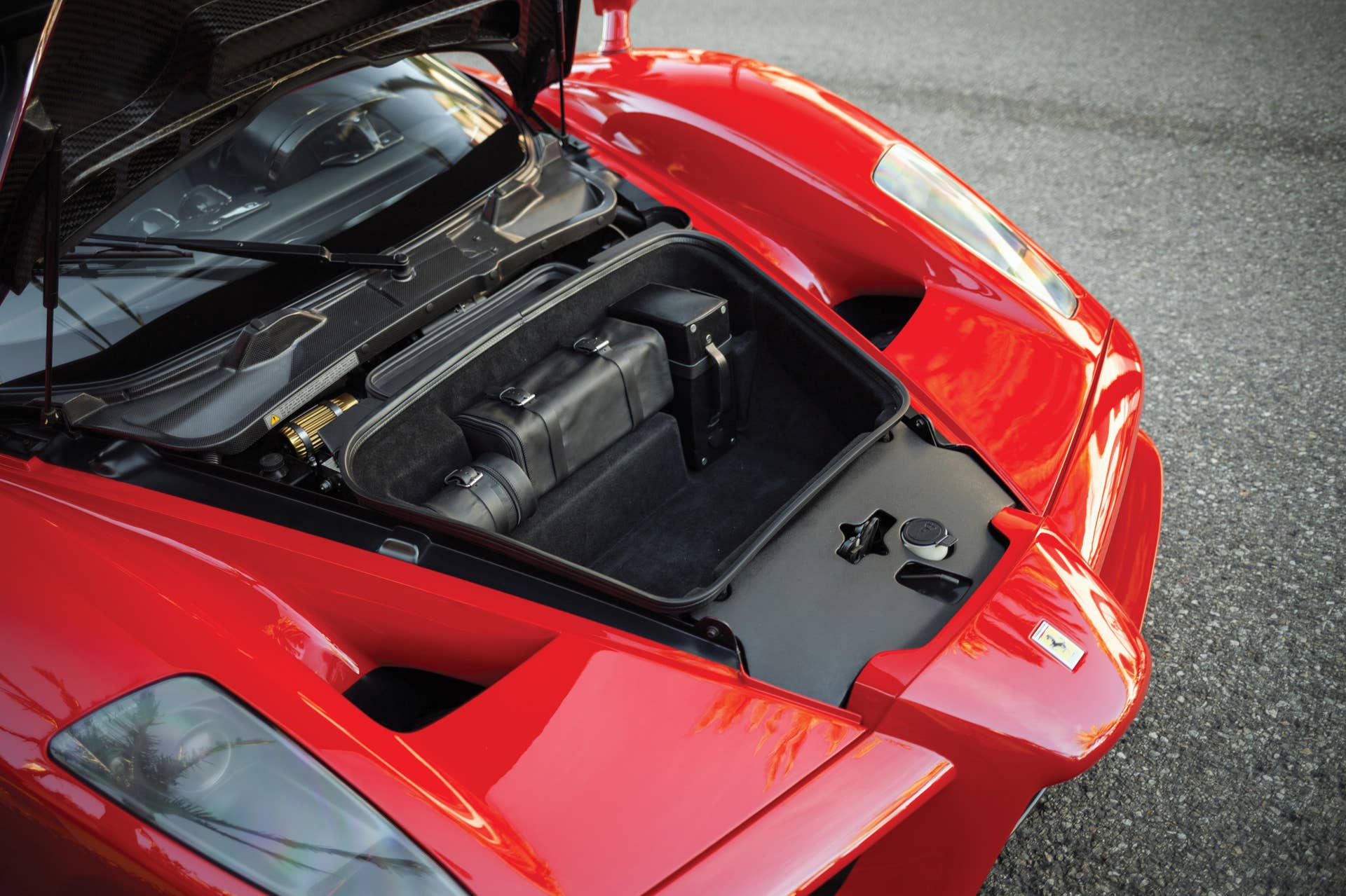 Floyd Mayweather 2003 Ferrari Enzo nose compartment open