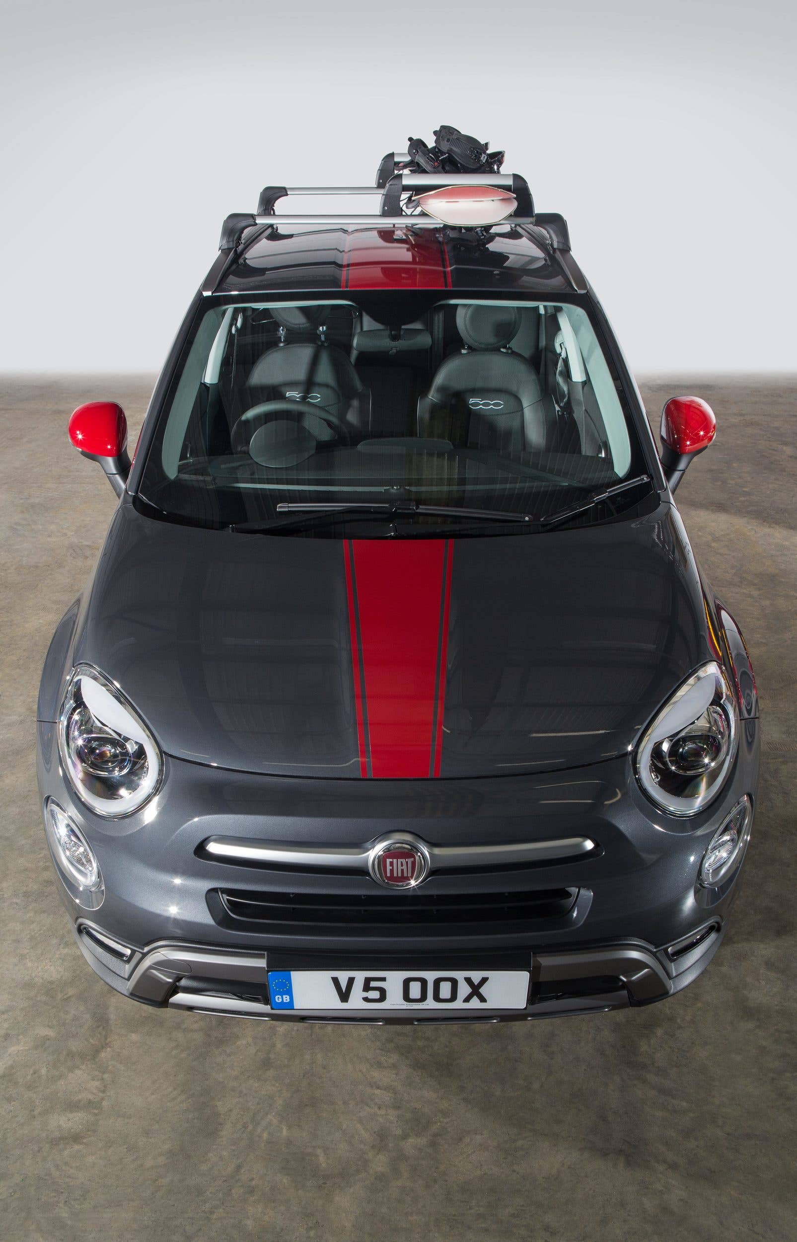 Fiat 500X Mopar grey gray red front