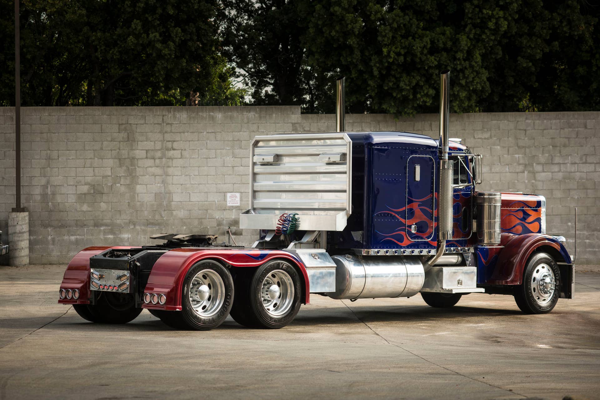 transformers auction optimus prime rear three quarters