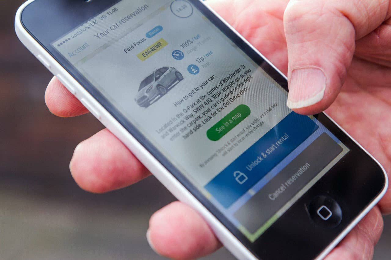 ford godrive carsharing in london smartphone app
