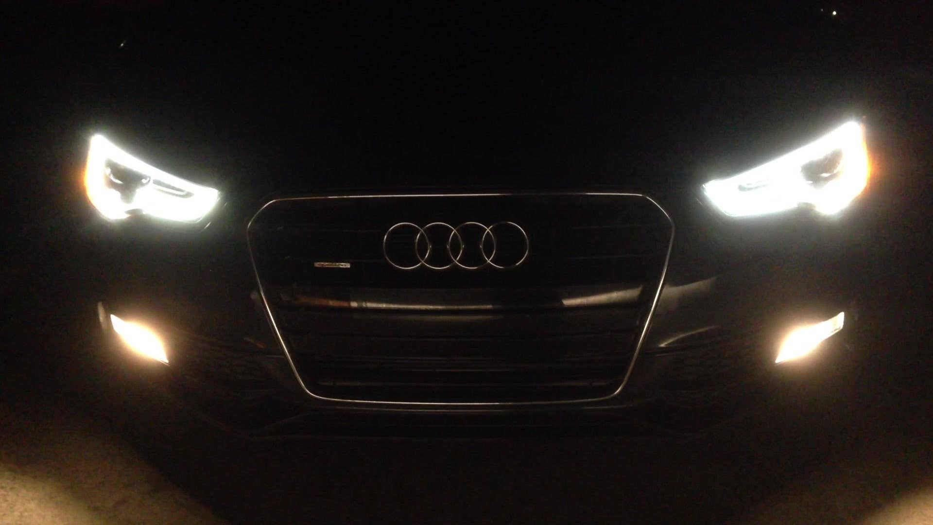 Greg Migliore lights up the Audi A5 at night, showing off the xenon headlights and LED running lights on the premium coupe.