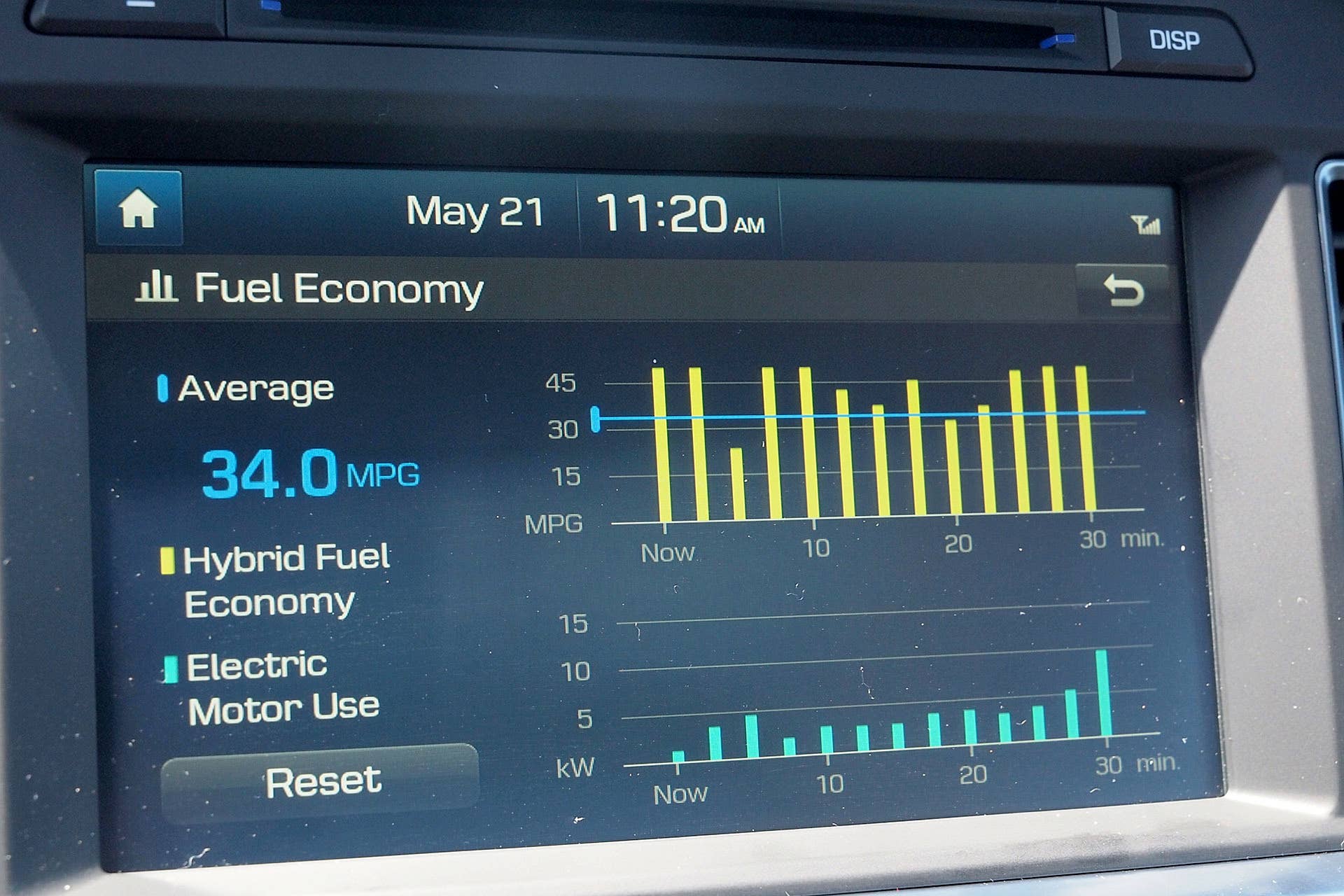 2016 Hyundai Sonata Hybrid infotainment display