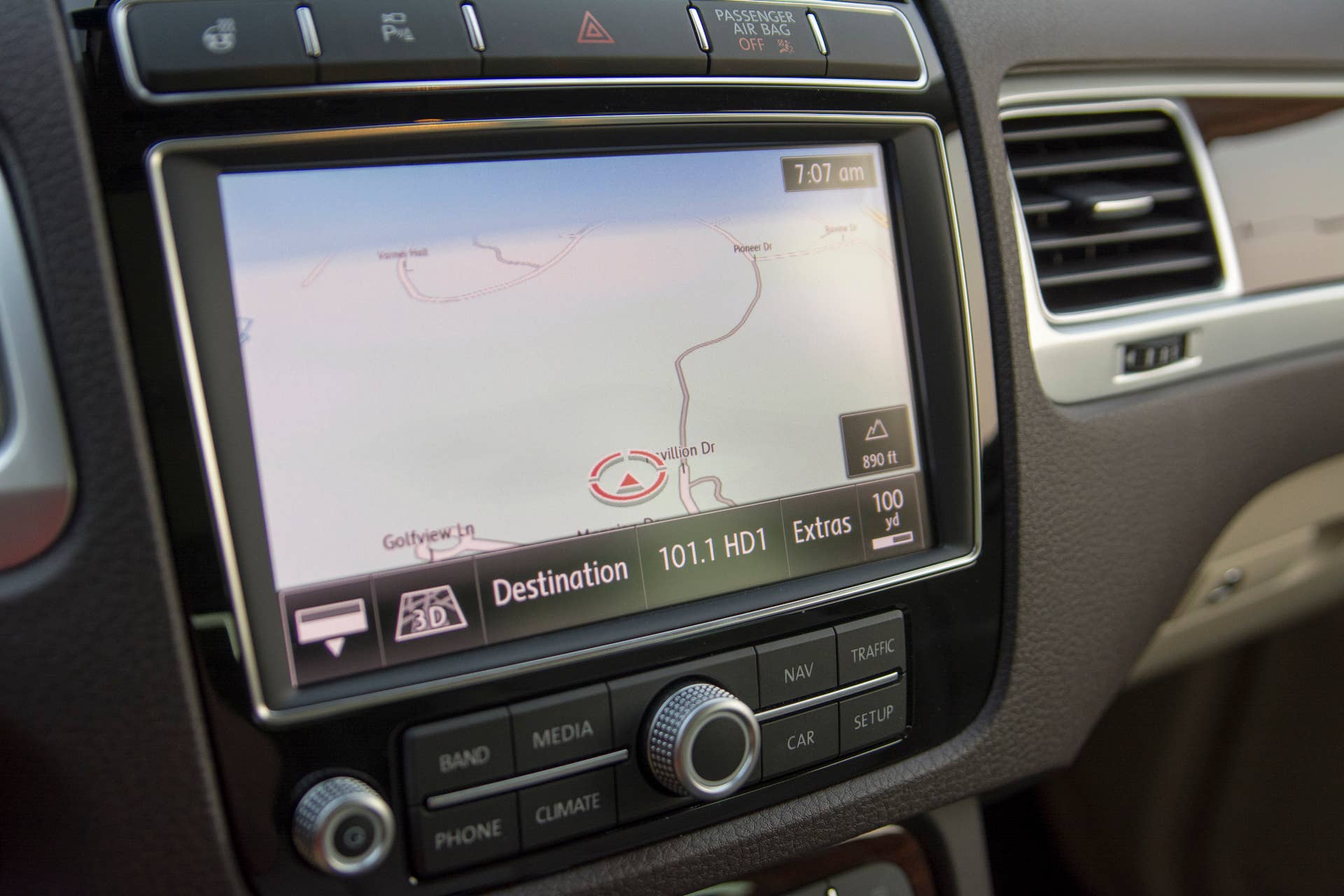 volkswagen touareg tdi navigation display