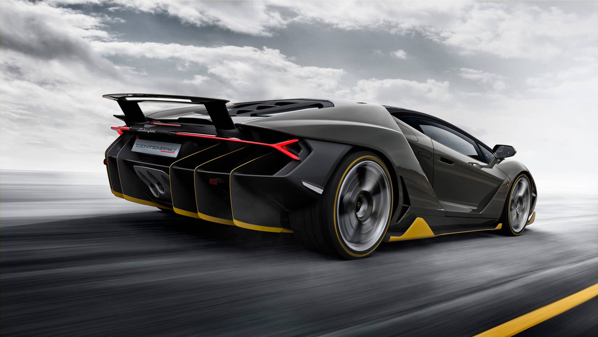Lamborghini Centenario moving rear 3/4