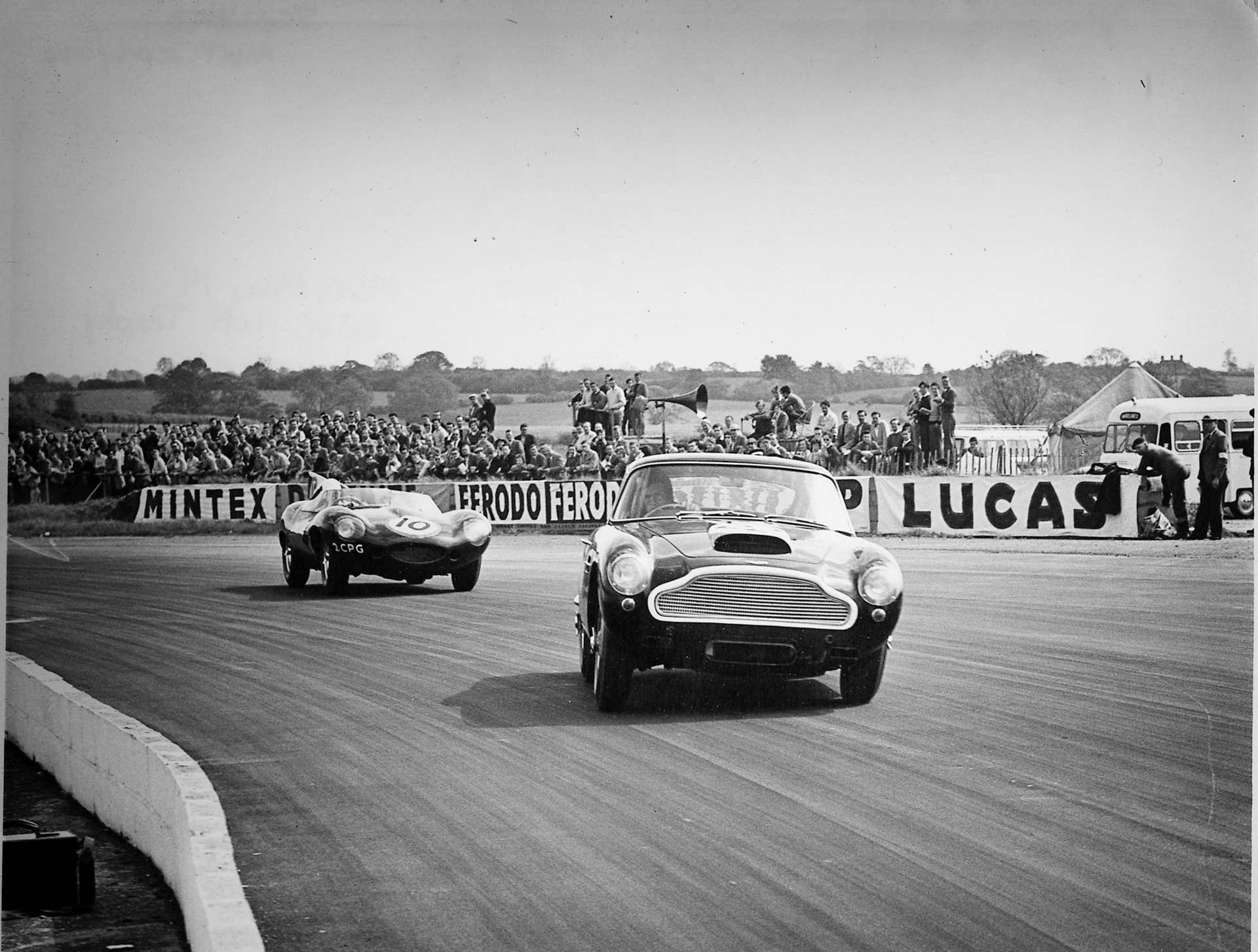 Aston Martin DB4 GT at speed