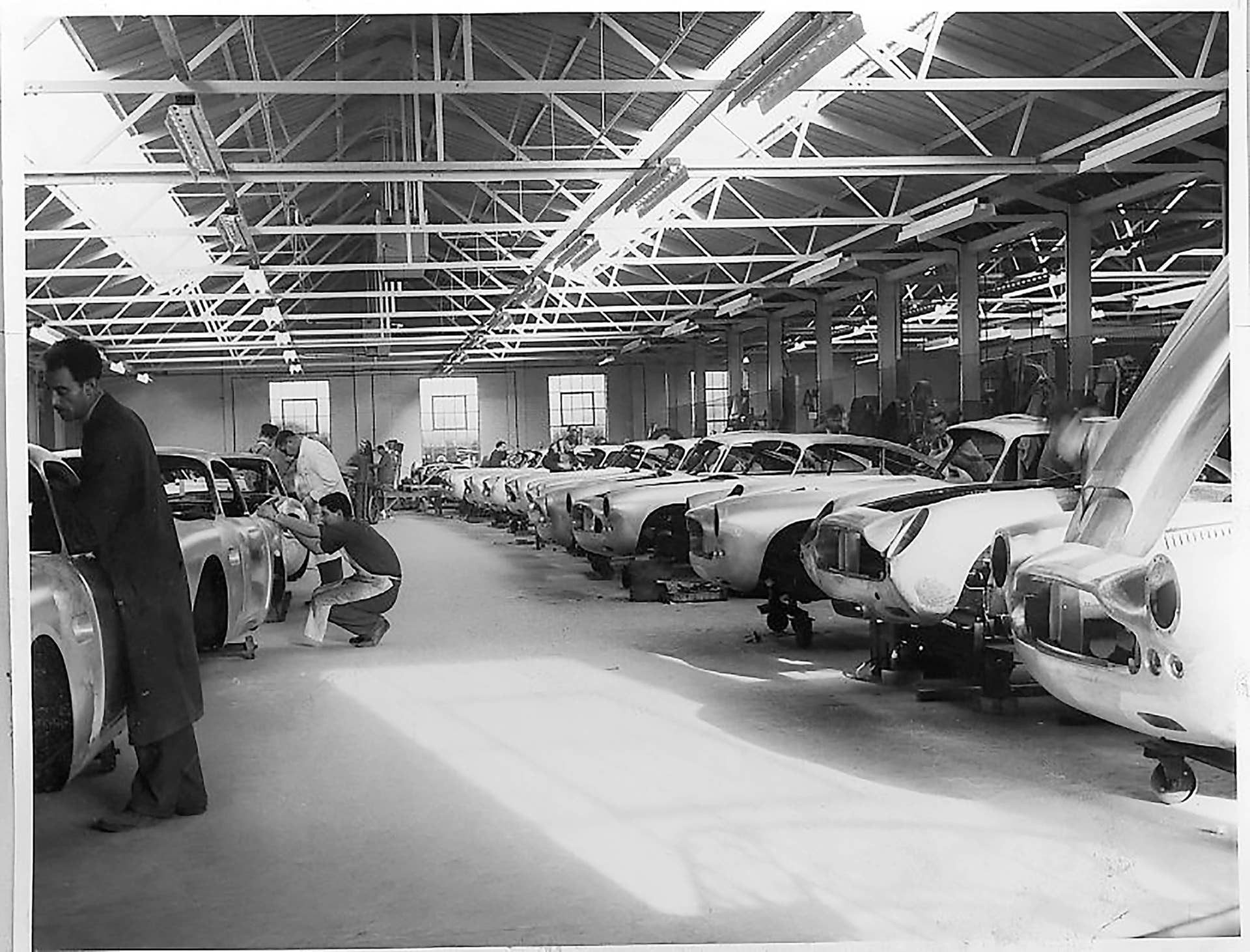 Aston Martin DB4 GT factory