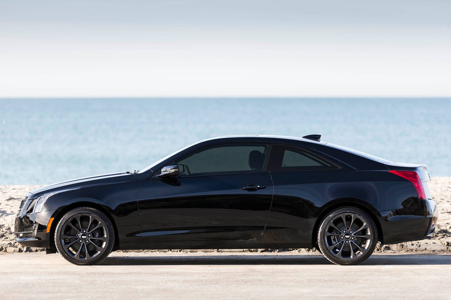 Cadillac ATS coupe with Black Chrome Package profile