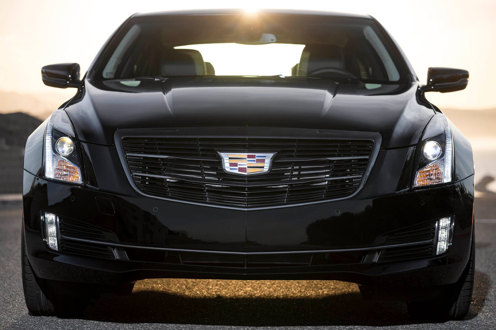 Cadillac ATS coupe with Black Chrome Package front
