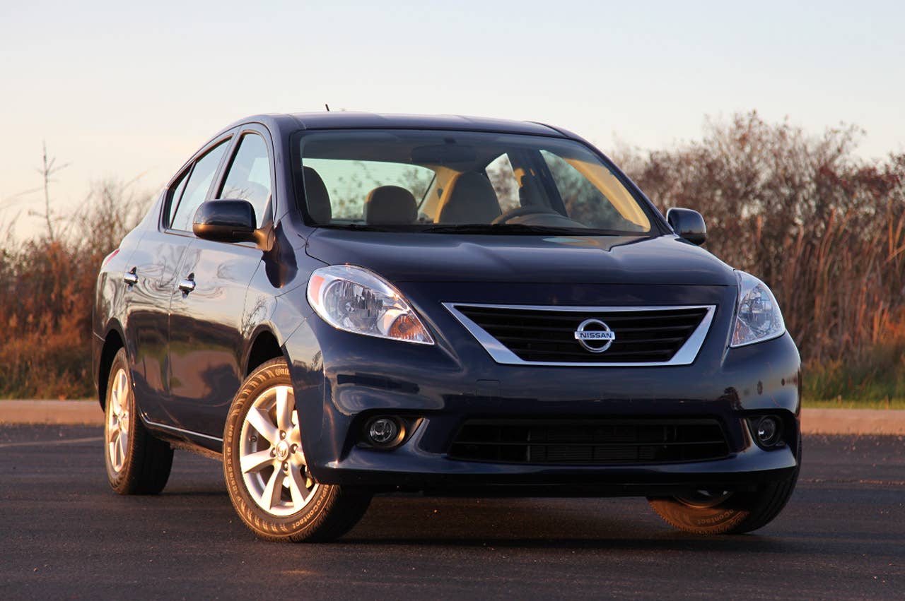 2012 Nissan Versa Sedan front 3/4 view