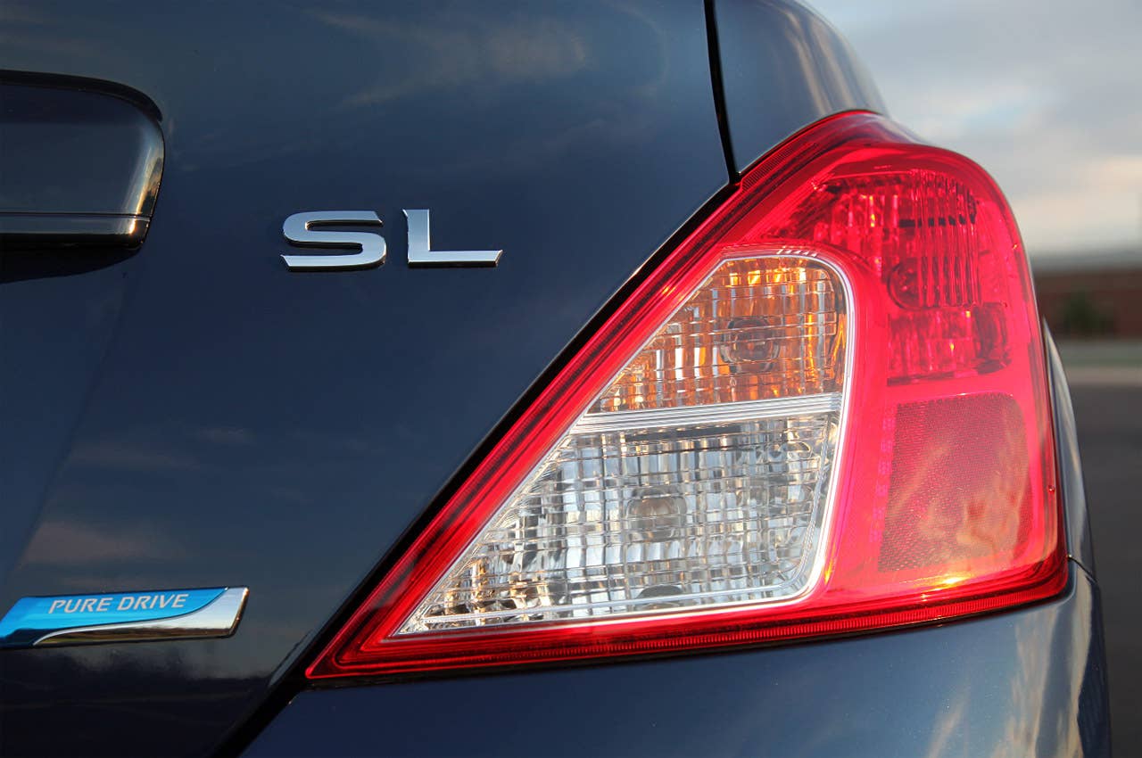 2012 Nissan Versa Sedan taillight