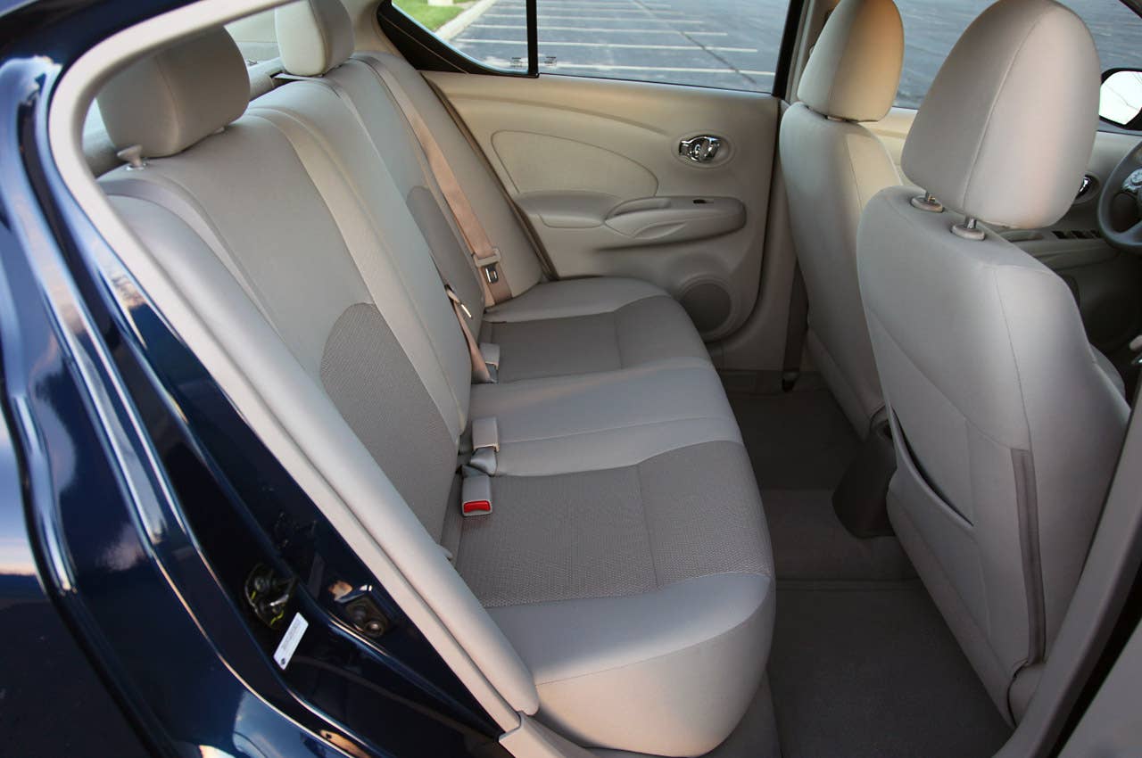 2012 Nissan Versa Sedan rear seats