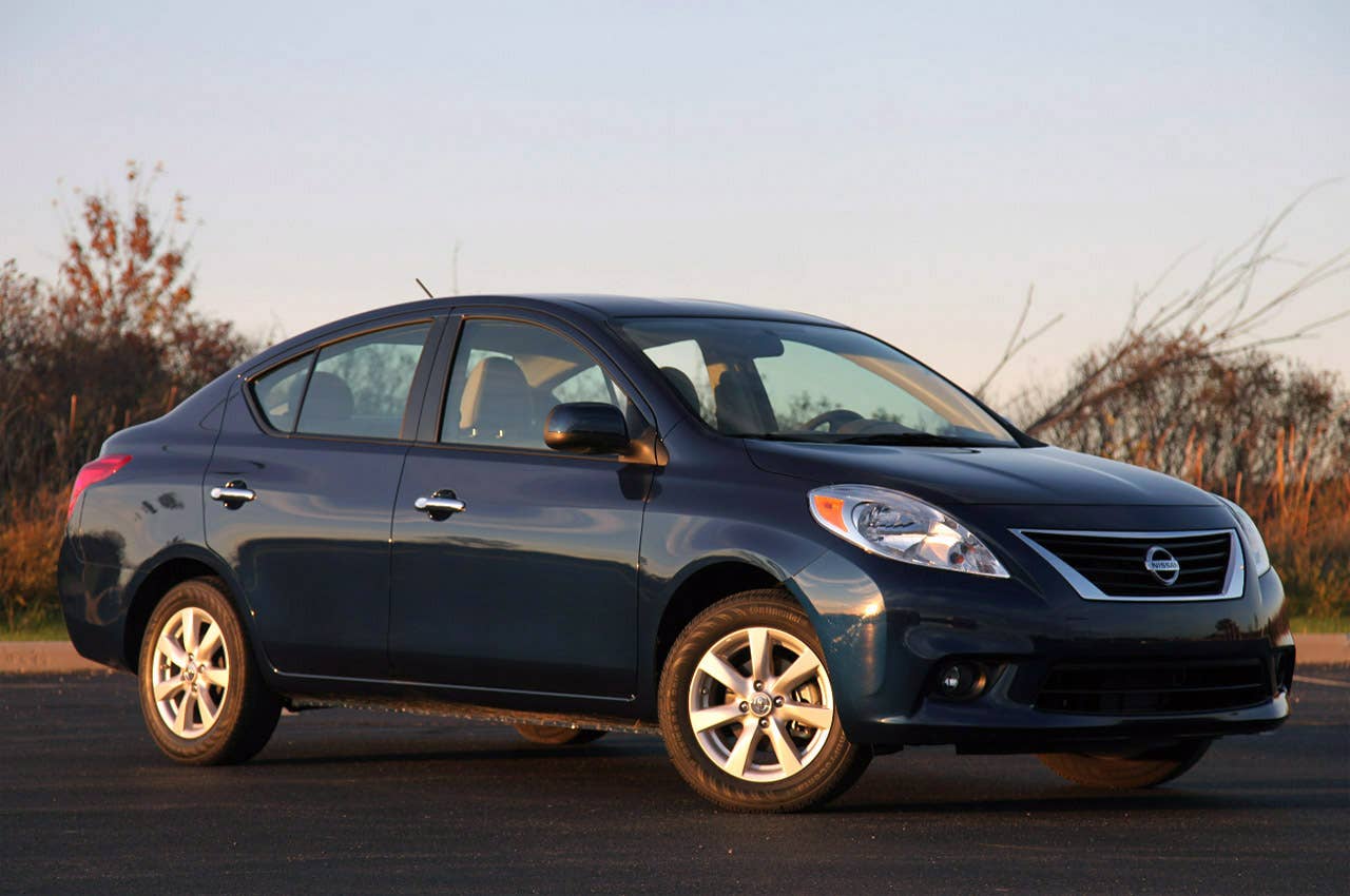2012 Nissan Versa Sedan front 3/4
