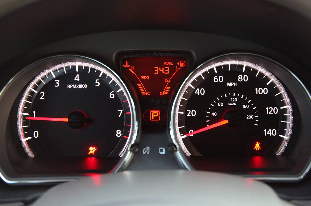 2012 Nissan Versa Sedan gauges