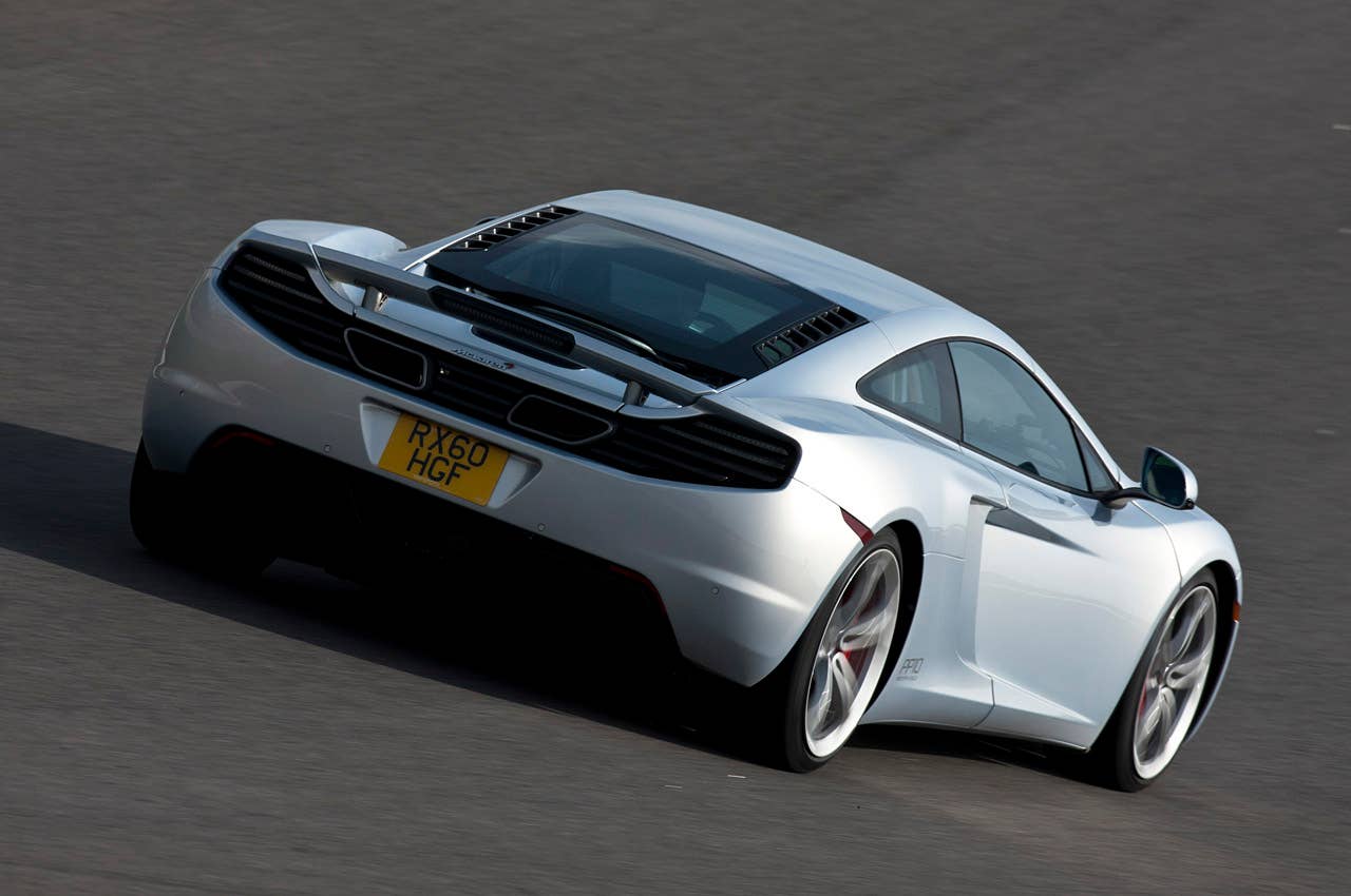 2012 McLaren MP4-12C driving on track