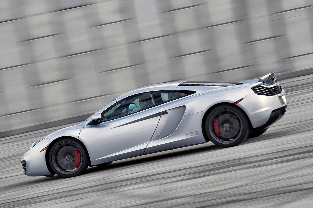 2012 McLaren MP4-12C side driving view