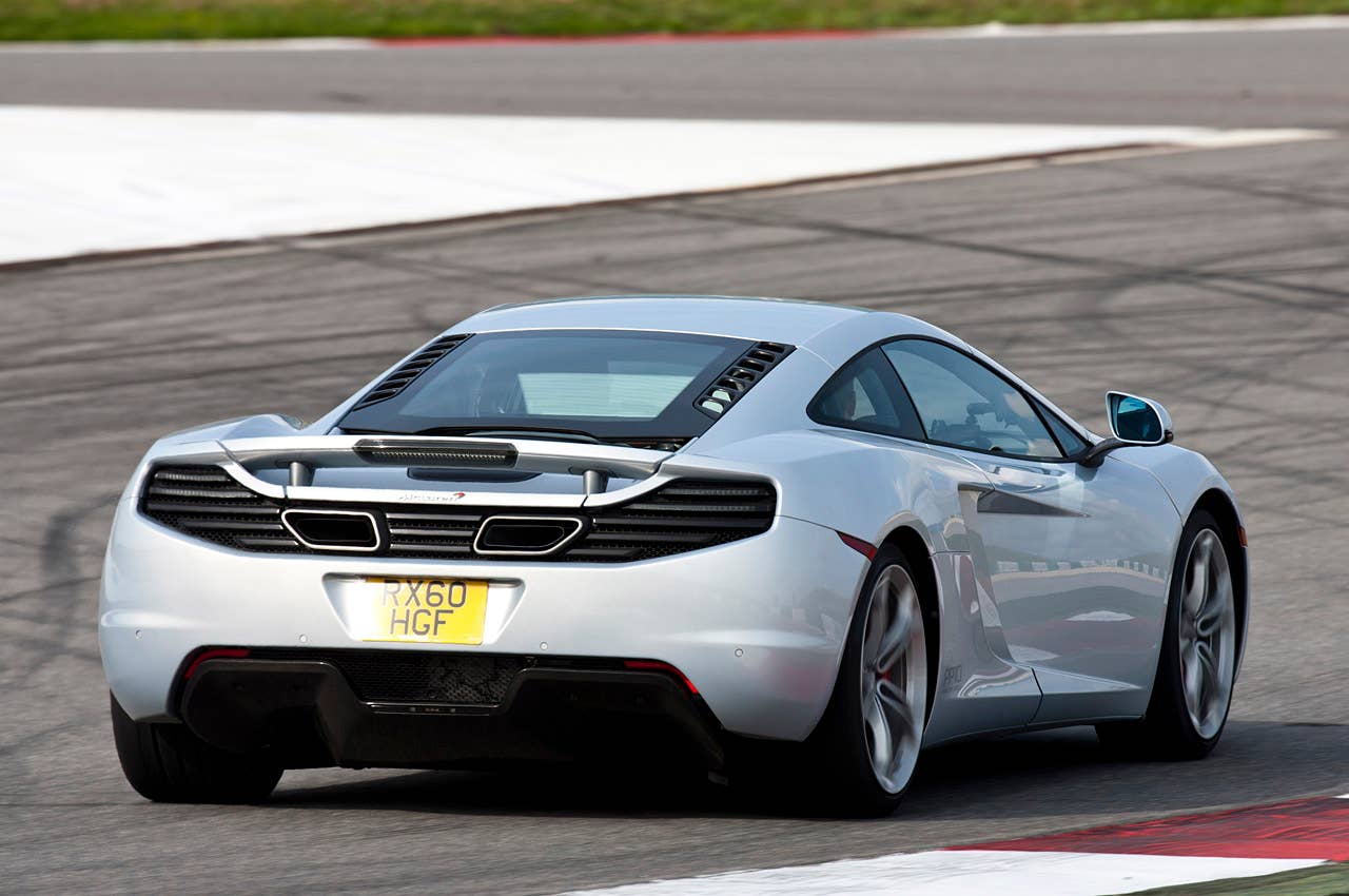 2012 McLaren MP4-12C driving on track