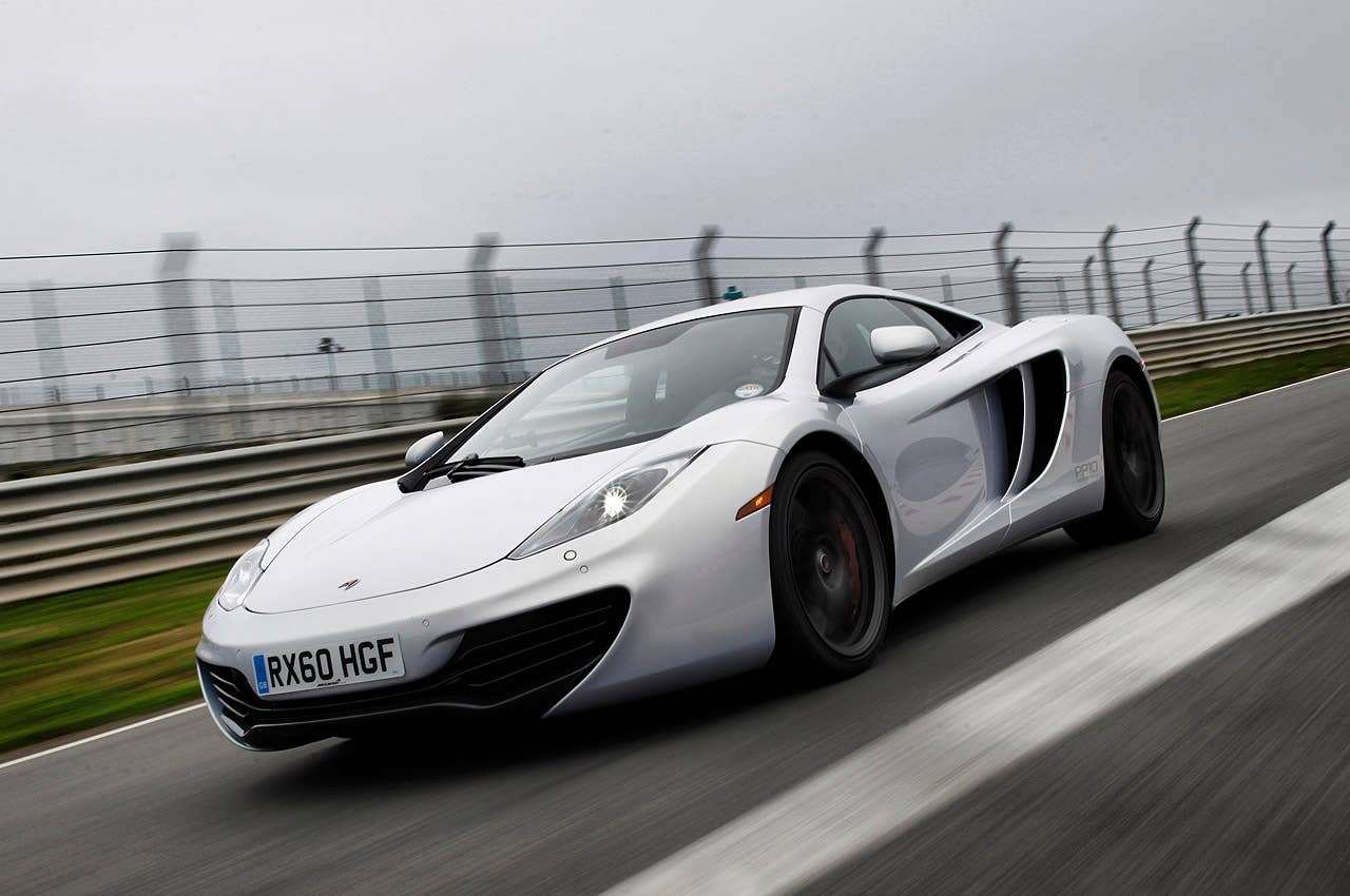 2012 McLaren MP4-12C front 3/4 driving view
