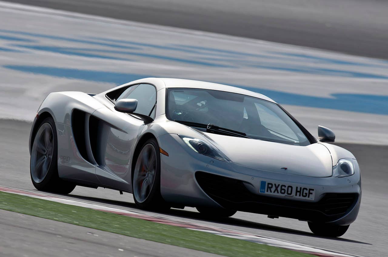 2012 McLaren MP4-12C driving on track