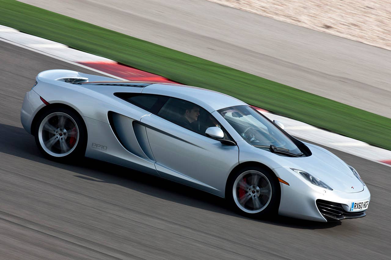 2012 McLaren MP4-12C driving on track
