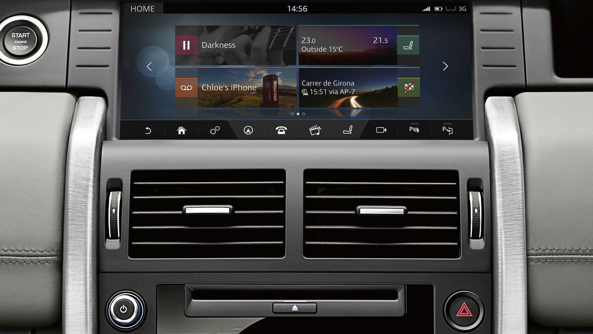 2017 land rover discover sport interior infotainment screen
