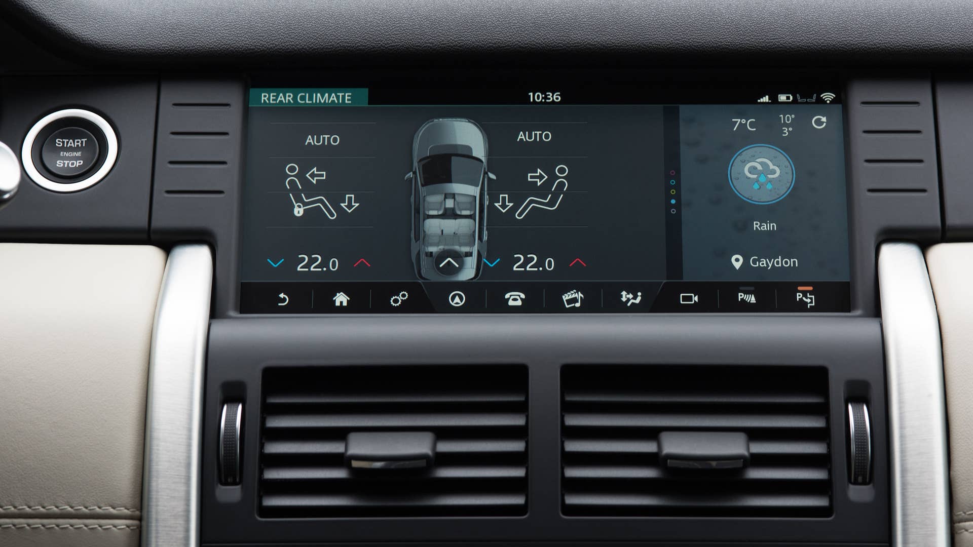 2017 land rover discover sport interior infotainment screen hvac