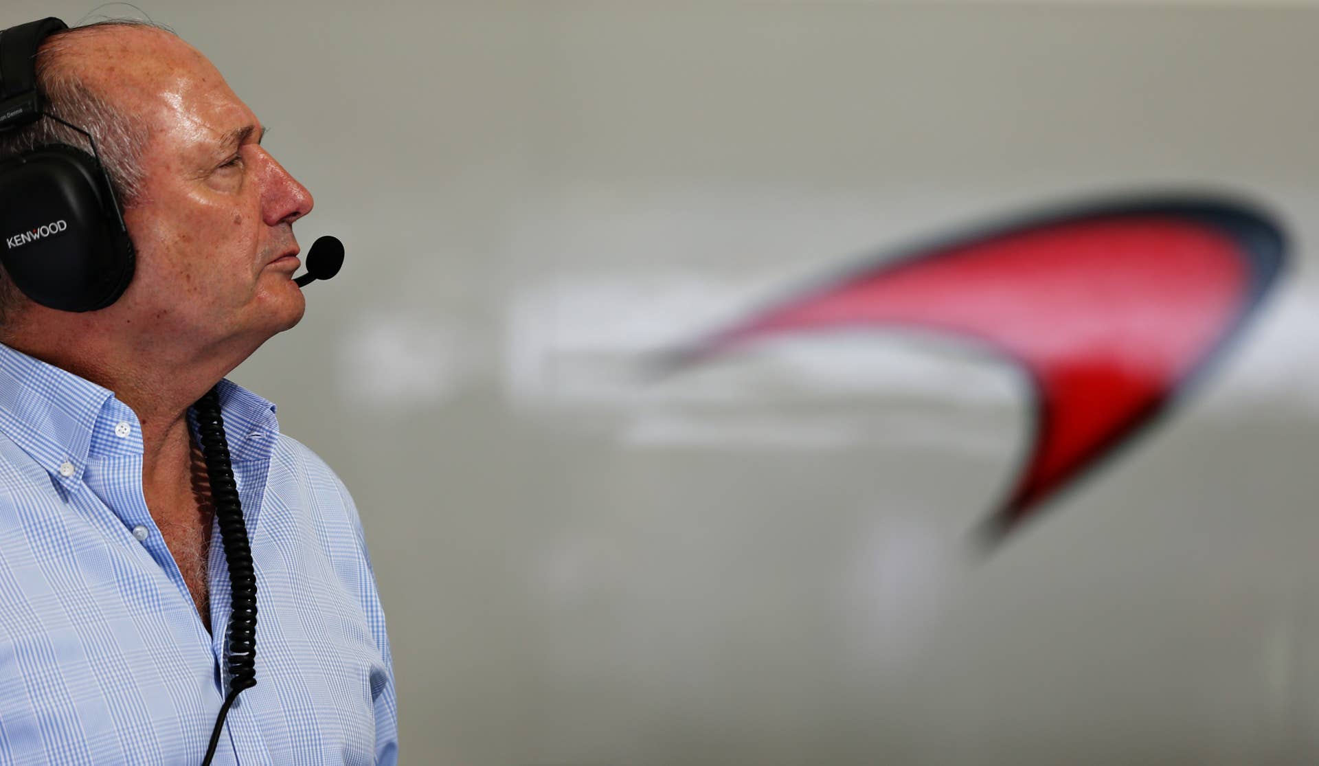 SAKHIR, BAHRAIN - APRIL 01: Chairman and Chief Executive Officer of McLaren Group Ron Dennis in the garage during practice for the Bahrain Formula One Grand Prix at Bahrain International Circuit on April 1, 2016 in Sakhir, Bahrain. (Photo by Mark Thompson/Getty Images)