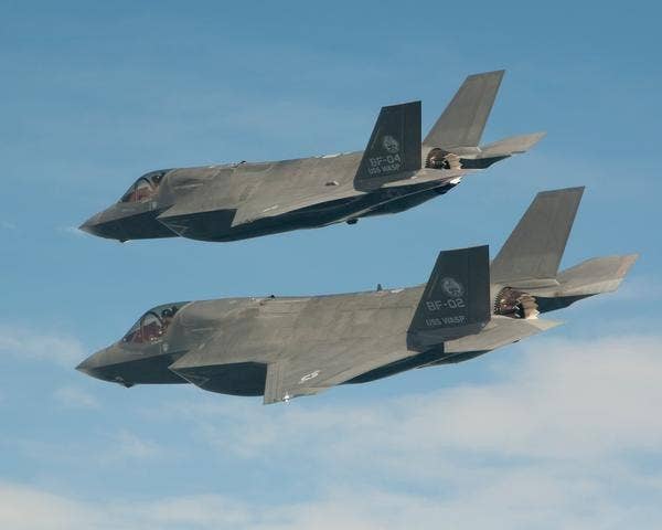 F-35 test pilots Marine Corps Maj. C. R. Clift and Navy Lt. Cmdr. Michael Burks fly BF-2 and BF-4 during a formation flying qualities test in the Atlantic Test Range, Aug. 22. Testing formation flying qualities provides data on handling characteristics. The F-35B is the variant of the Joint Strike Fighter designed for use by U.S. Marine Corps, as well as F-35 international partners in the United Kingdom and Italy. The F-35B is capable of short take-offs and vertical landings to enable air power projection from amphibious ships, ski-jump aircraft carriers and expeditionary airfields. The F-35B is undergoing test and evaluation at NAS Patuxent River, Md., prior to delivery to the fleet.