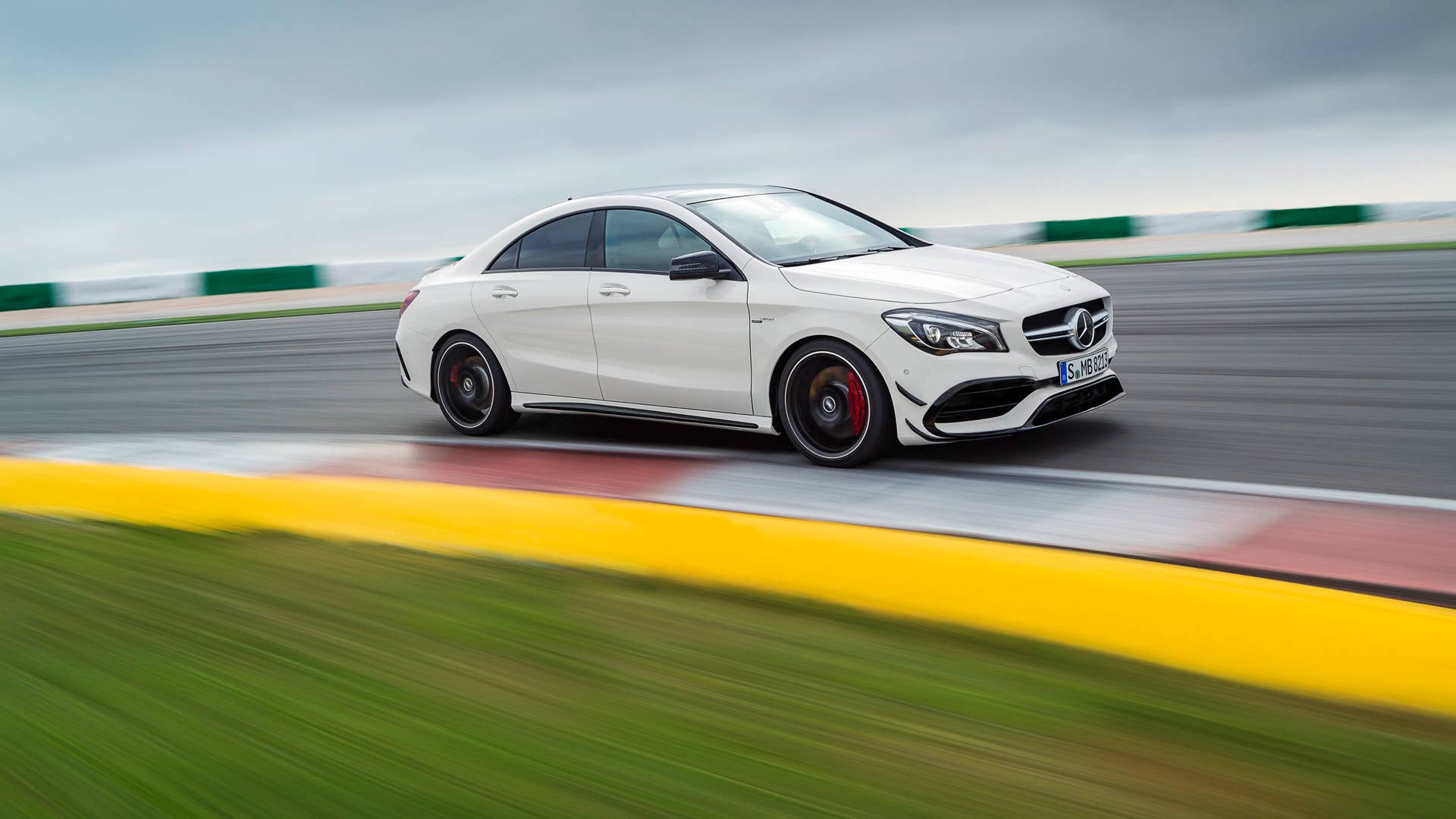 2017 mercedes cla45 amg side cornering