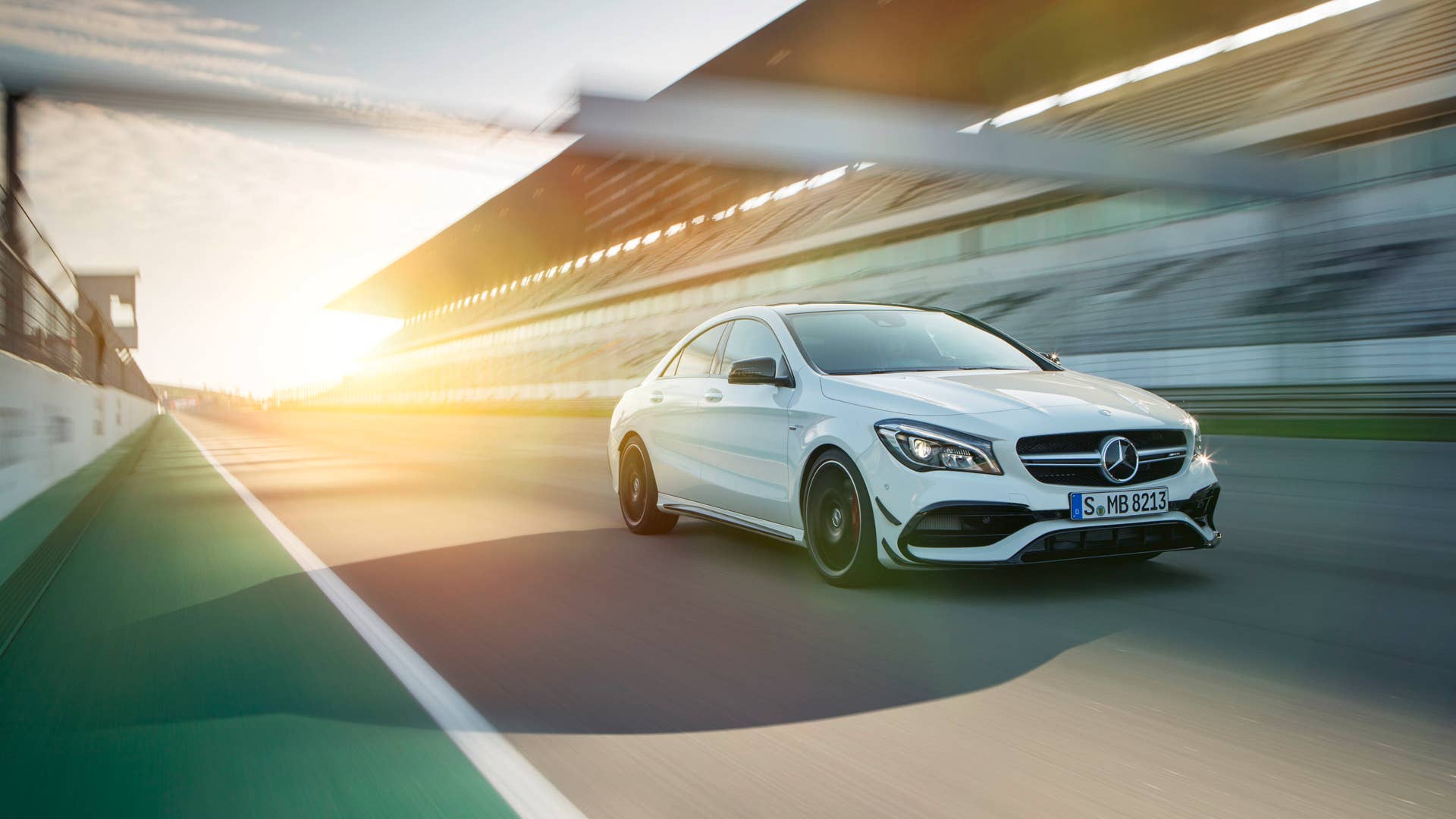 2017 mercedes cla45 amg front three quarters