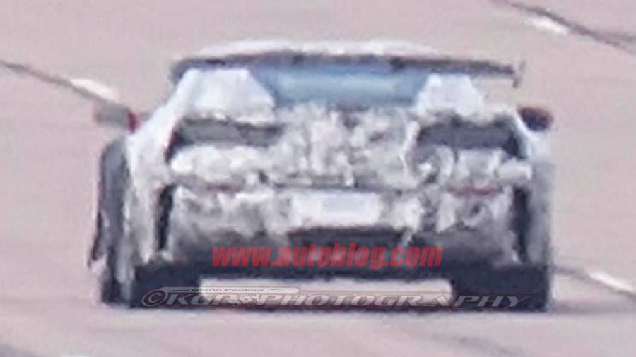 Chevrolet Corvette ZR1 Wing Spy Shots Rear Exterior