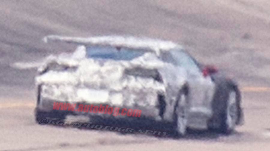 Chevrolet Corvette ZR1 Wing Spy Shots Rear Exterior