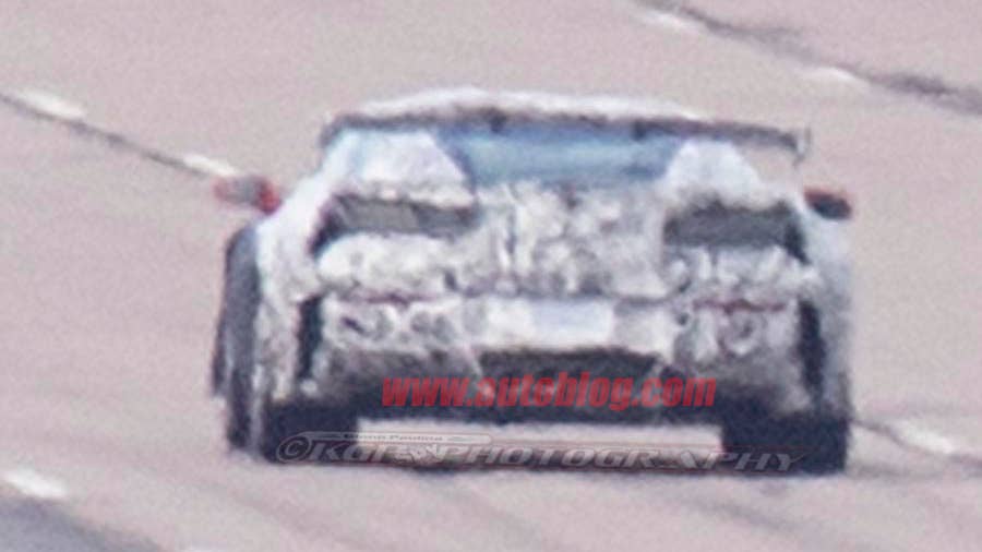 Chevrolet Corvette ZR1 Wing Spy Shots Rear Exterior