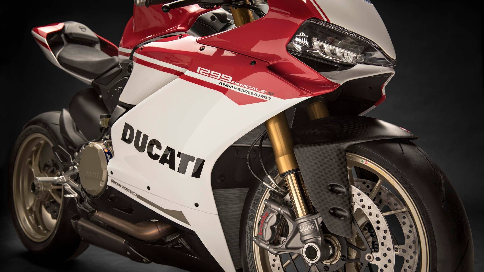 Ducati 1299 Panigale S Anniversario Front Close Up Exterior