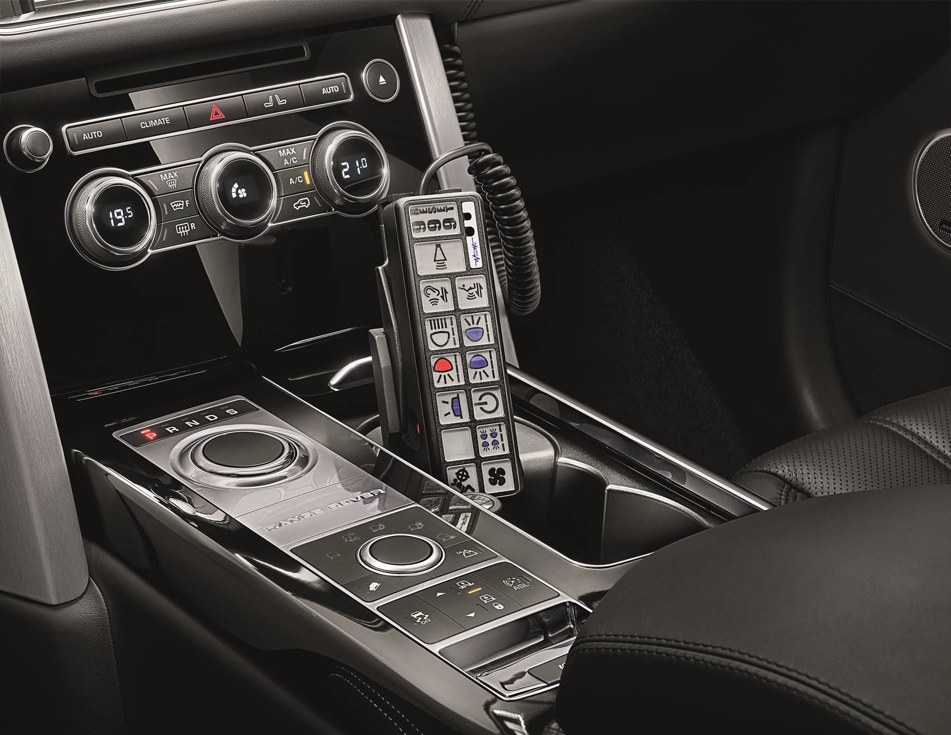 dash center console light controls range rover