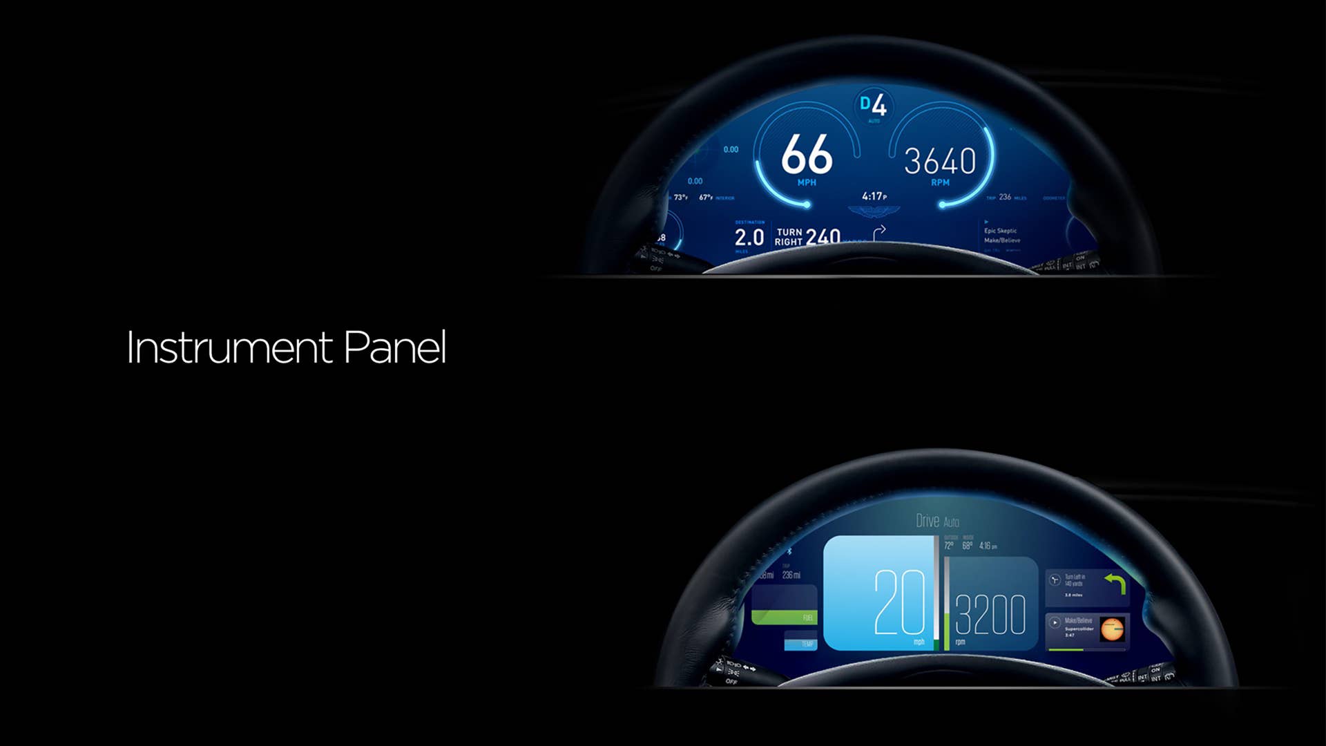 Aston Martin Rapide S with Letv instrument panel