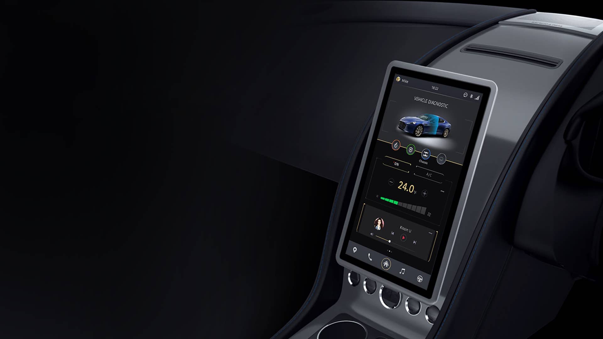 Aston Martin Rapide S Letv display interior