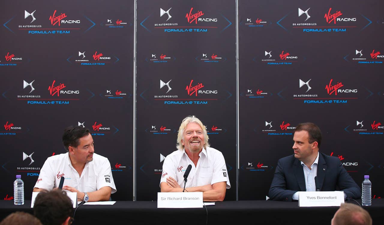 DS Virgin Racing press conference Richard Branson