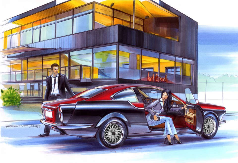bilenkin vintage sketch red and black exterior
