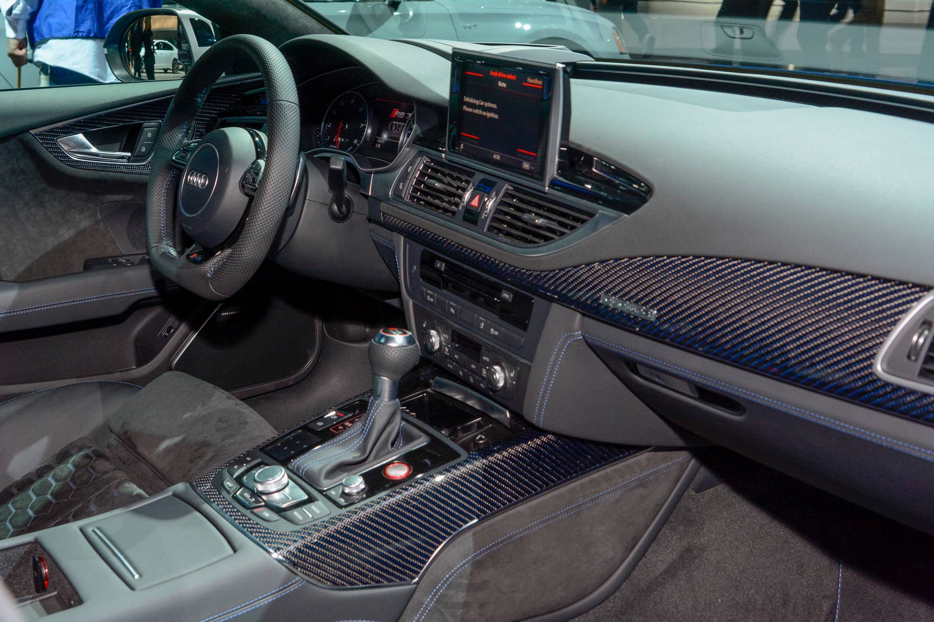 audi rs7 interior carbon fiber cabin performance