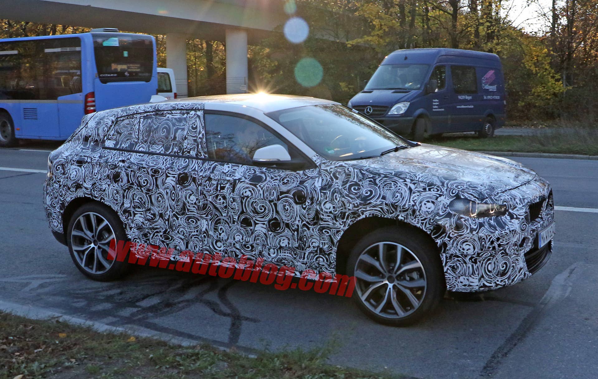 leds profile bmw x2 camouflage spy photos