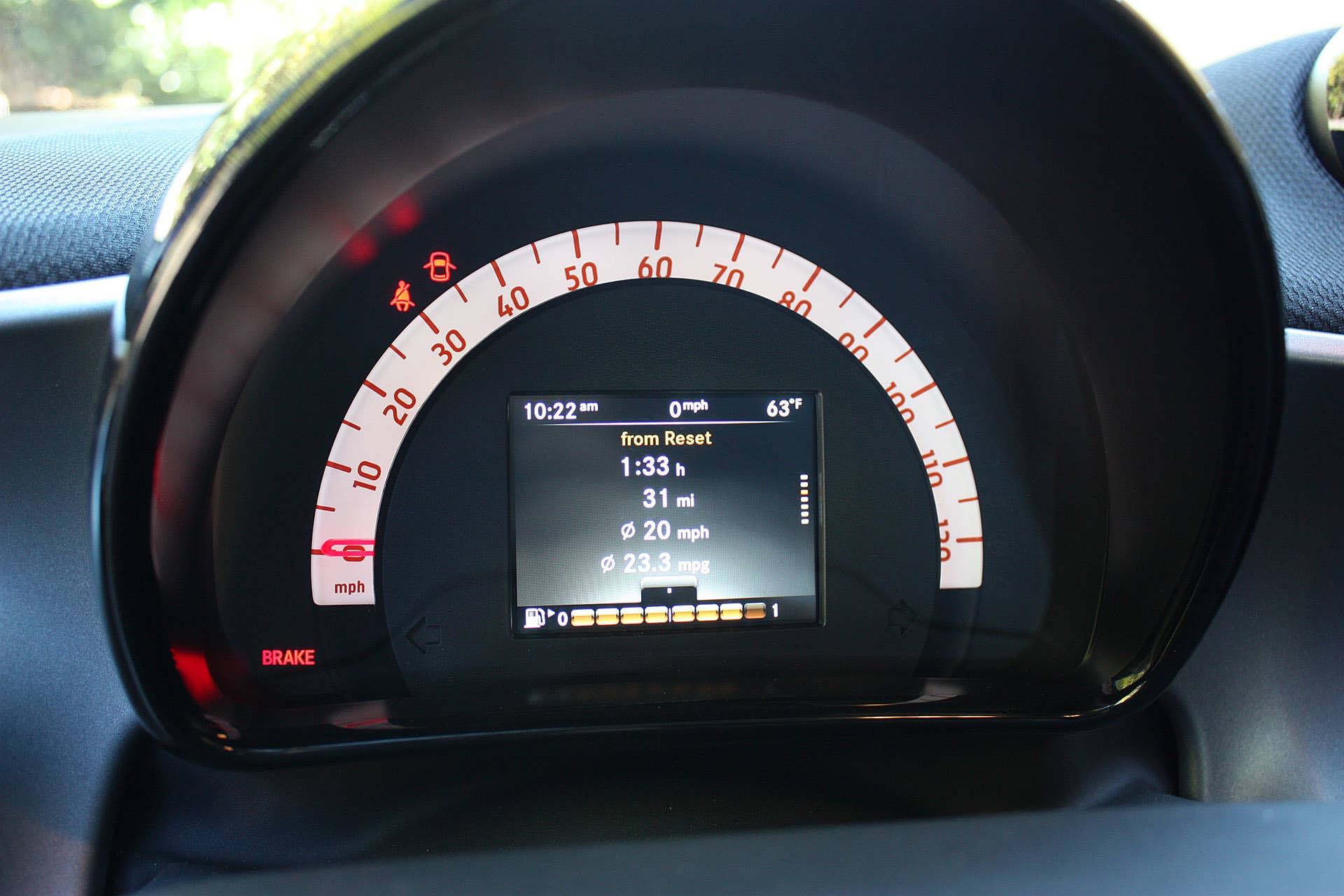 2016 Smart Fortwo speedometer