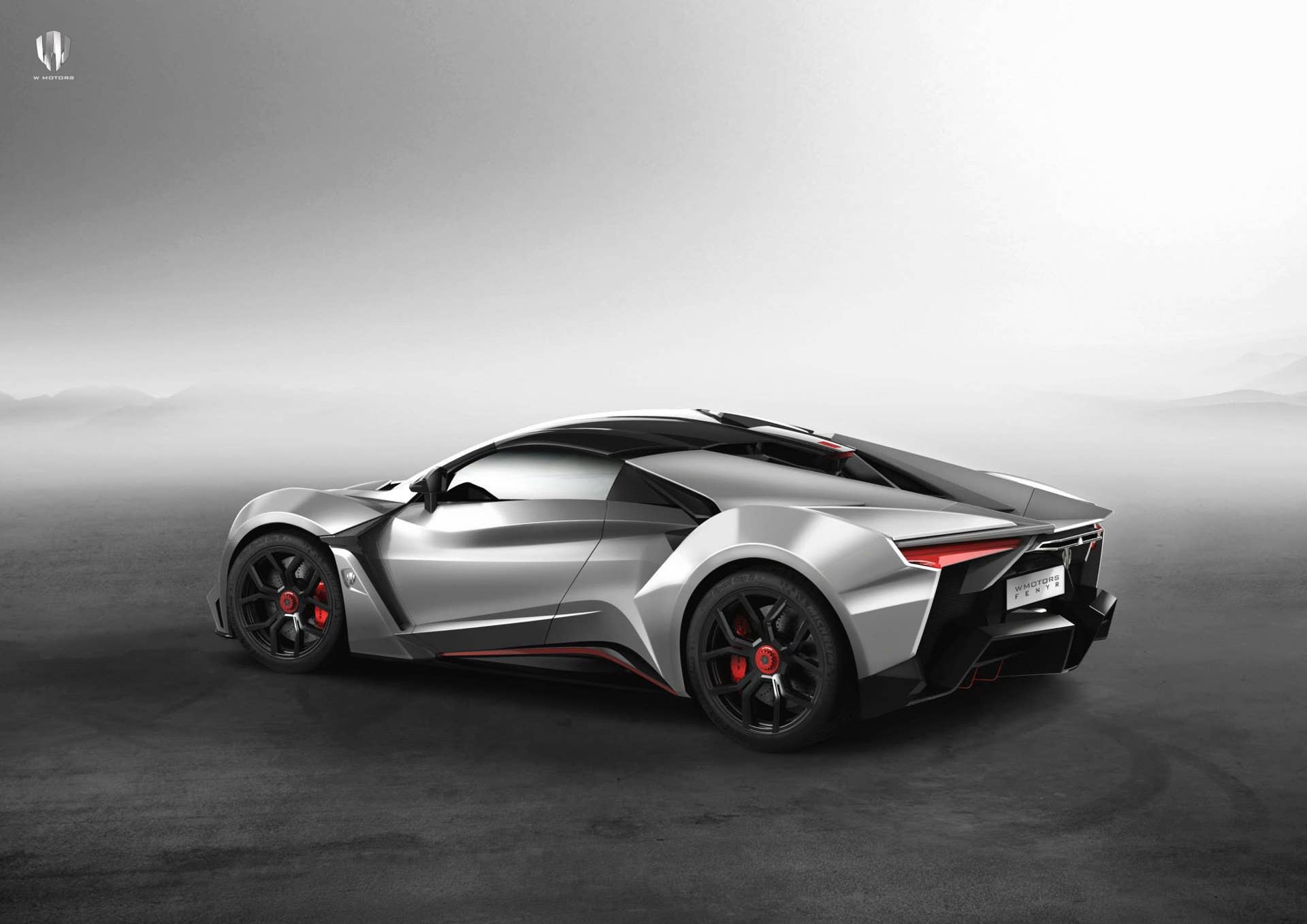 W Motors Fenyr SuperSport static silver rear 3/4