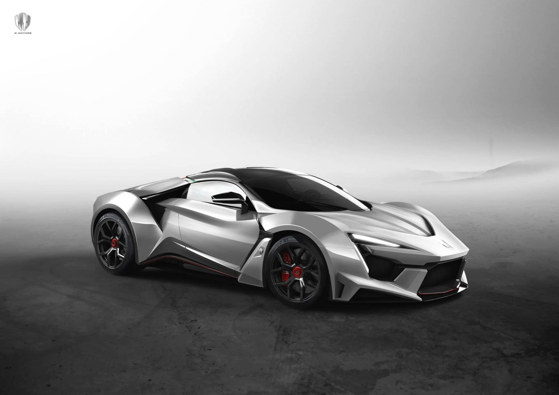 W Motors Fenyr SuperSport static silver front 3/4