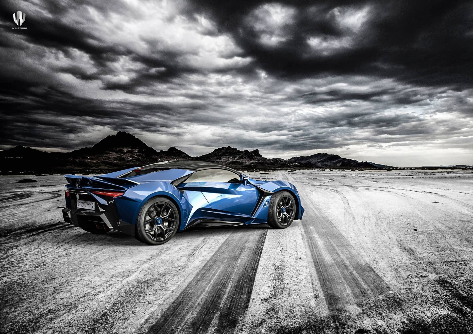 W Motors Fenyr SuperSport blue rear 3/4
