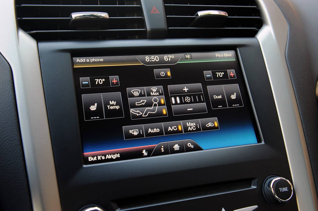 2013 Ford Fusion climate control display
