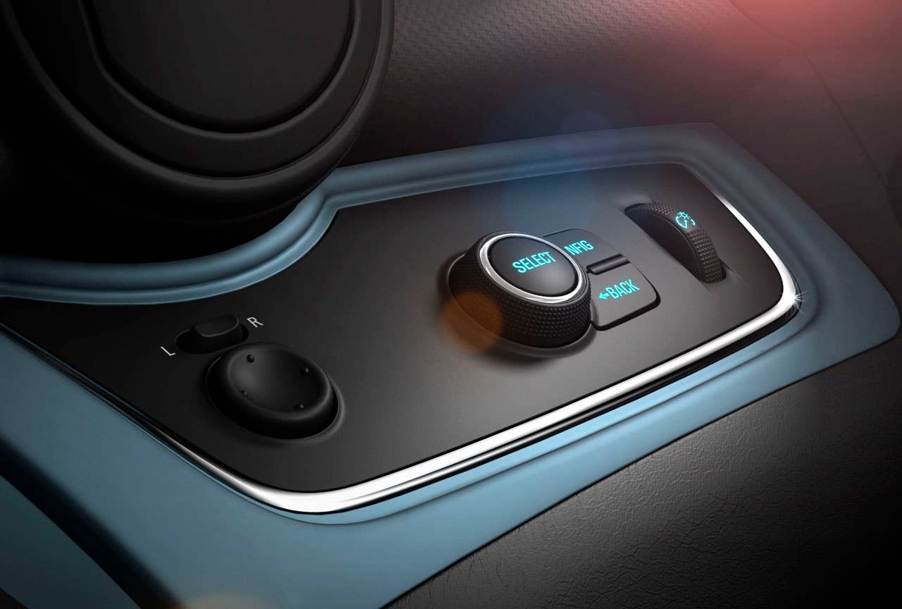 The 2014 Chevrolet Spark EV,unveiled at the 2012 Los Angles Auto Show,gives EV drivers the high tech infotainment they want- and need- to get the most out of their EV experience. With two reconfigurable, HD, seven inch color LCD screens, the Spark EV features a customizable interface with confidence gauge. Spark EV also has Chevrolets exclusive MyLink radiowhich brings smartphone-based infotainment  including apps for BringGofull-function navigation, Siri voice recognition, TuneInglobal internet radio, Pandoraand Stitcher into the vehicle. Note: All Spark EV range values represented in these photographs are for reference only and do not represent the range of the vehicle.
