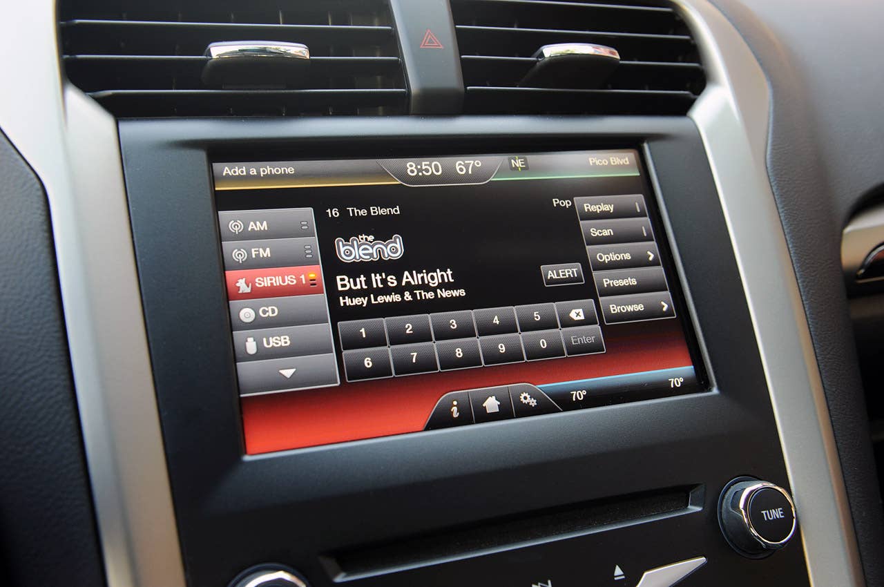 2013 Ford Fusion audio system display