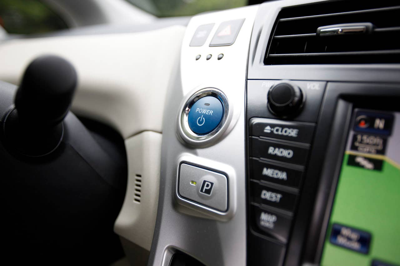 2012 Toyota Prius V power button