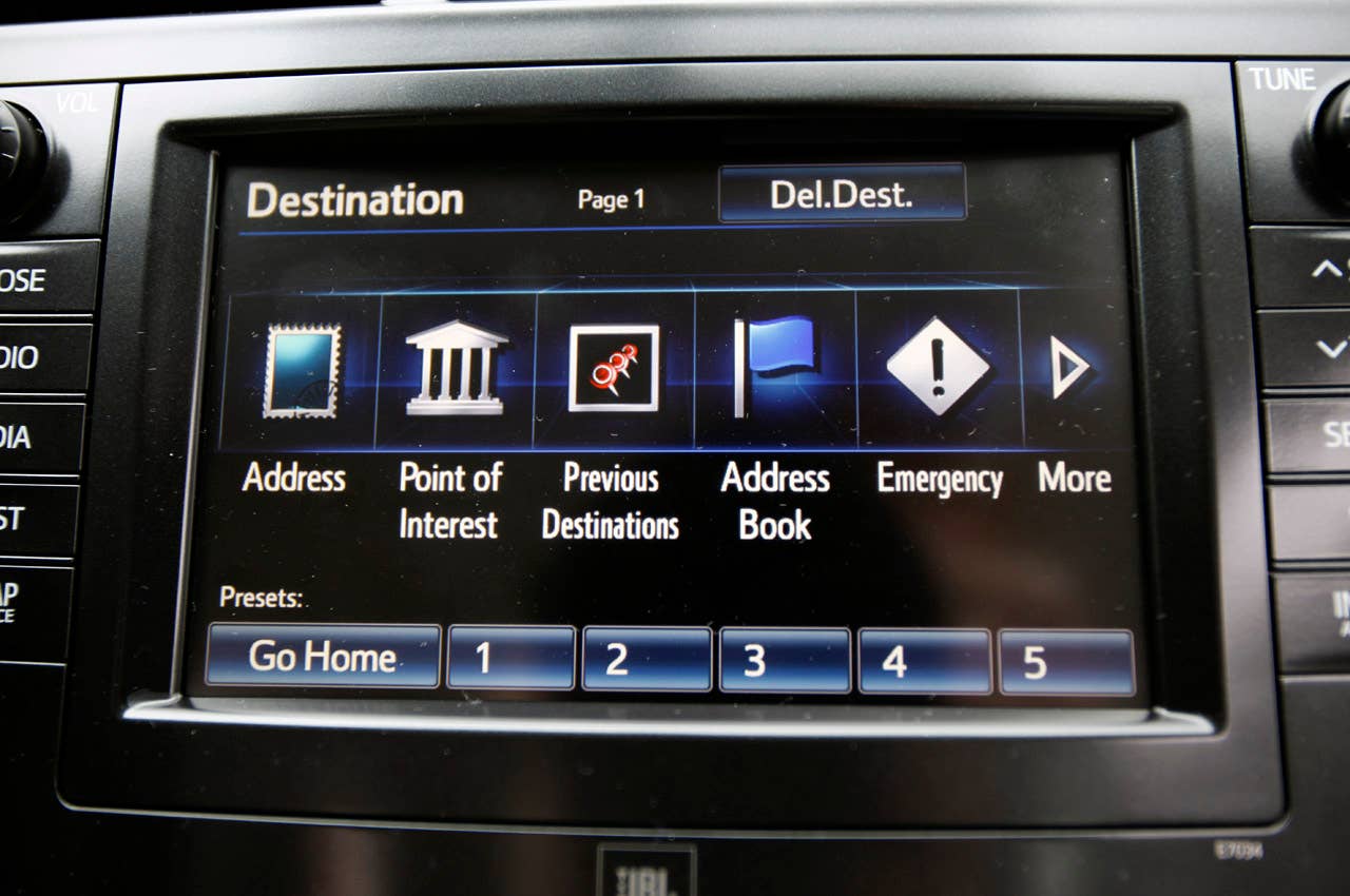 2012 Toyota Prius V navigation system