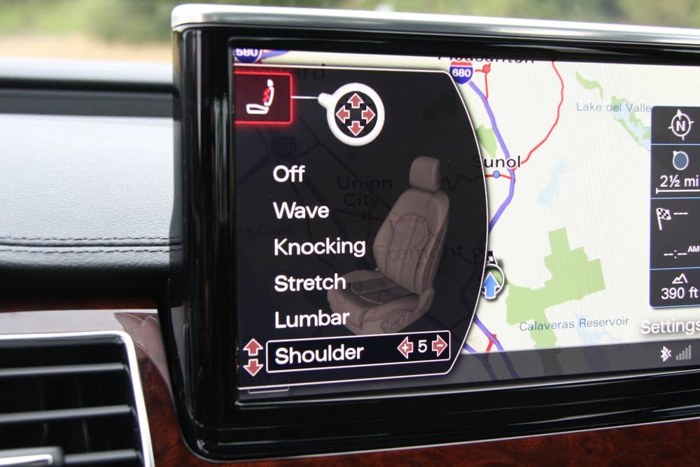 2011 Audi A8 seat massage controls